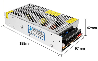 145w 48v 3a Switching power supply size