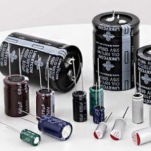 Aluminum electrolytic capacitors, electronic components (1)