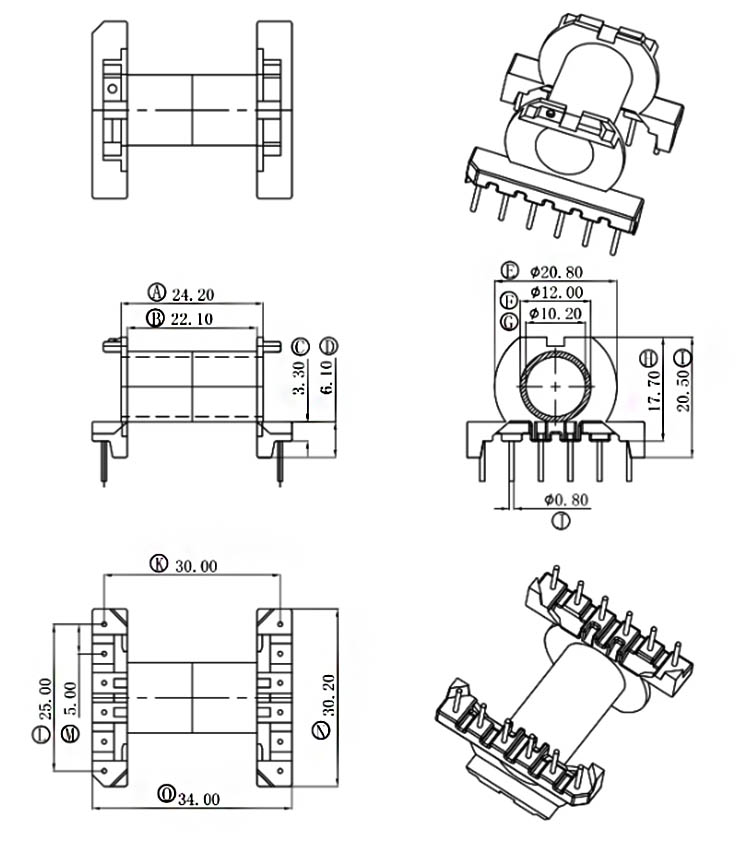 ER2834 transformer datasheet