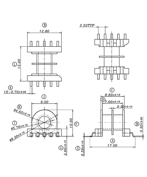 EP13 5+5 seagull feet pin