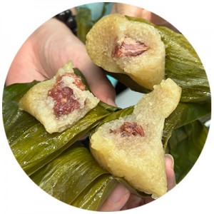 eating rice dumplings